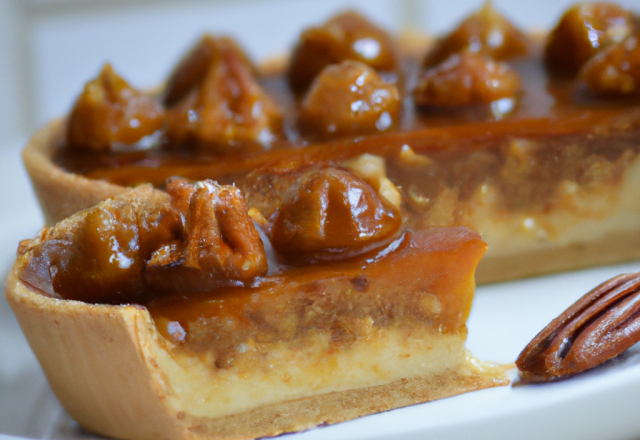 Tarte aux noix et au caramel beurre salé