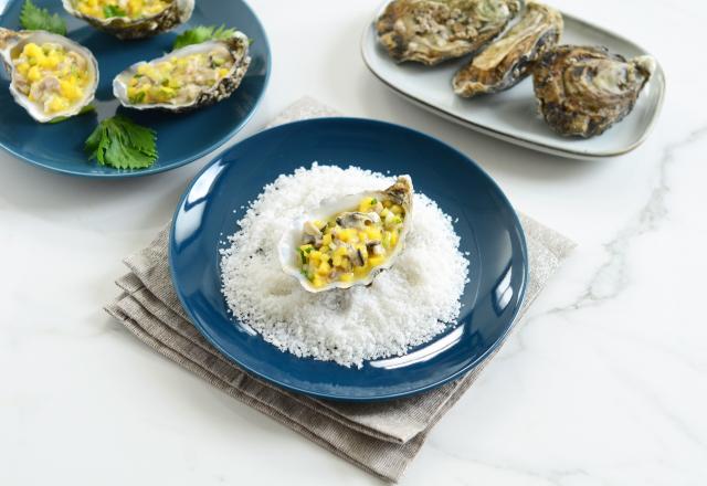 Tartare d'huîtres à la mangue