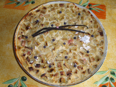 Tarte à la rhubarbe onctueuse