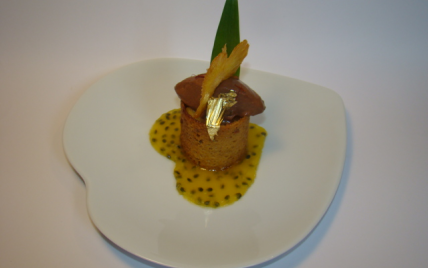 Passion d'ananas safranée, épicée et chocolatée