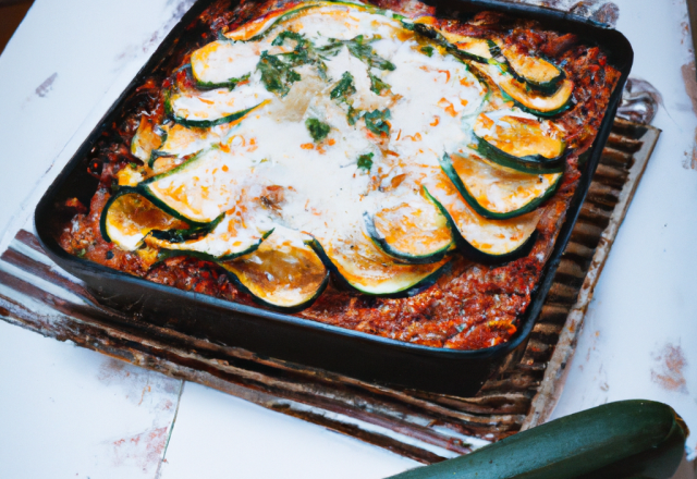 Gratin de courgettes bolognaise