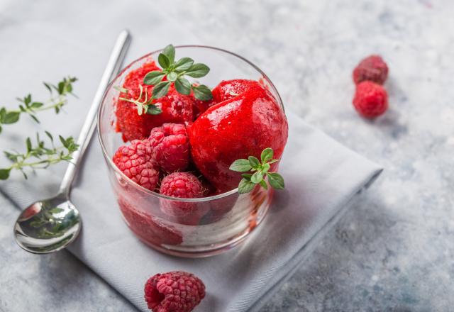 Sorbet aux framboises au Companion