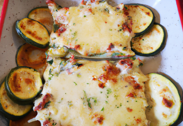 Gratin de courgettes au crabe