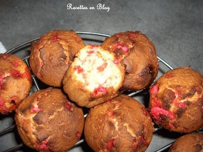 Muffins aux pralines roses