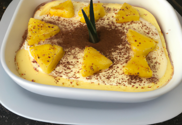 Tiramisu à la compotée d'ananas