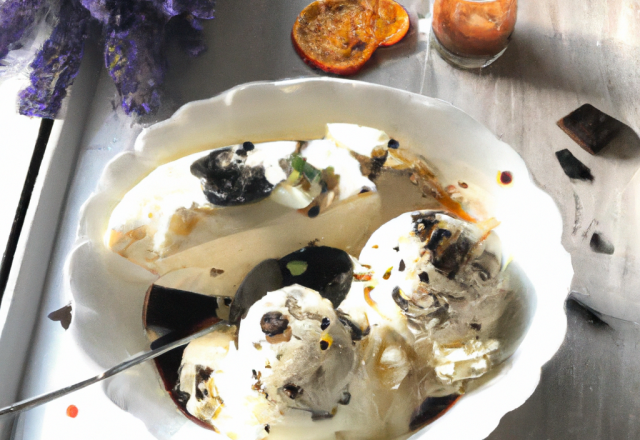 Glace au fromage de chèvre et à la ricotta