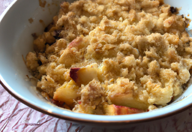 Crumble aux pommes au beurre salé