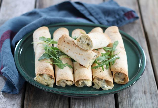 Taquitos au poulet et à la Fourme d'Ambert