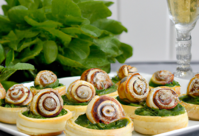 Vol-au-vent d'escargots au pastis