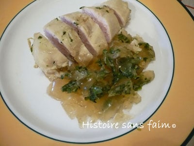 Blancs de poulet et gelée à l'estragon