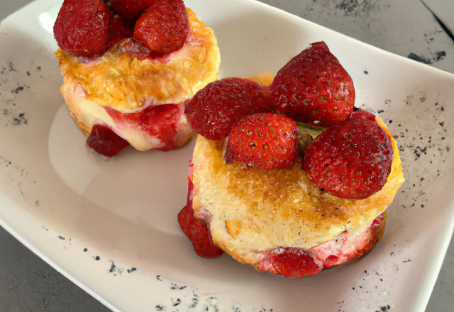 Croustilles de riz soufflé à la fraise