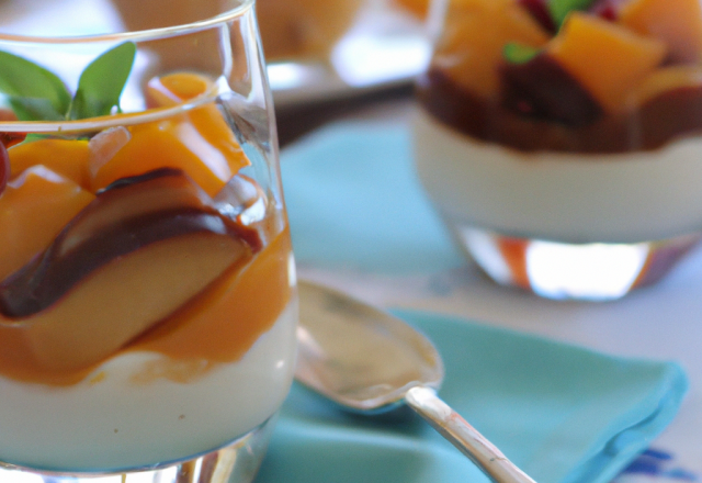 Verrine au marron et à l'abricot