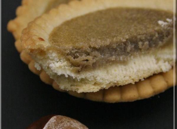 Mini tartelettes à la crème de châtaigne et fève Tonka