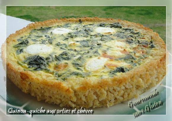 Quinoa-quiche aux orties et chèvre