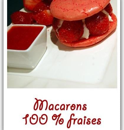 Macaron 100 % fraises