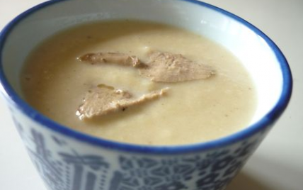 Soupe de céleri au foie gras