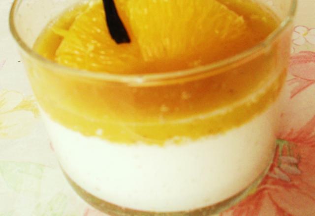 Panna cotta orange-vanille