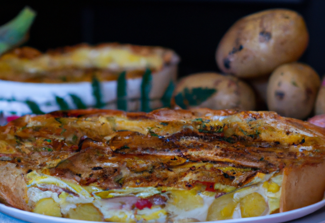 Quiche au Chaumes, pommes de terre et carvi