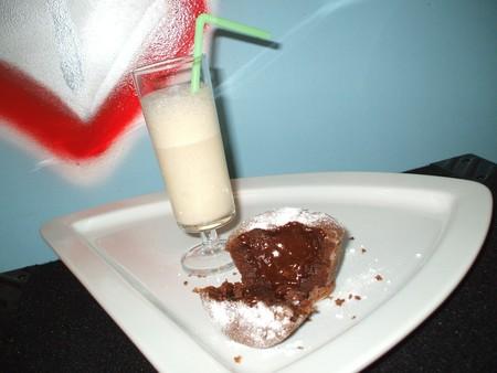 Fondant au chocolat et au marron accompagné de son milk shake marron vanillé ! Pour 6 petits ramequins