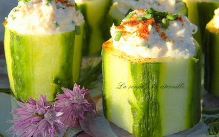 Bouchées de concombre au crabe