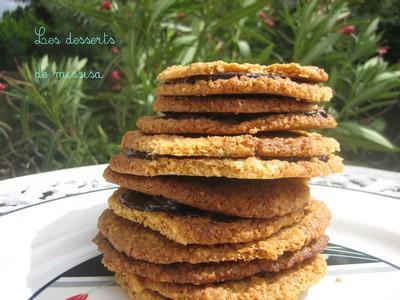 Biscuits doubles aux flocons d'avoine et chocolat