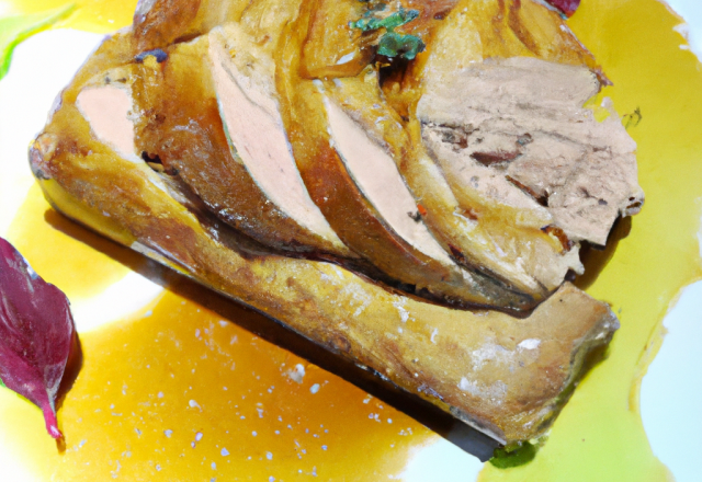 Rôti de dinde au foie gras