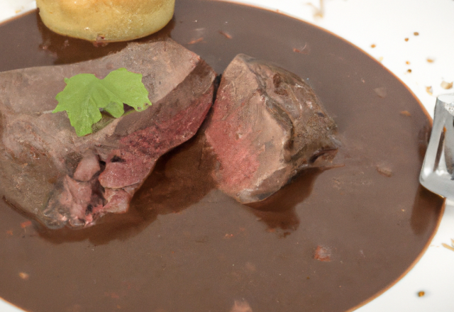 Filet de bœuf de Chalosse aux échalotes confites à la lie de vin de Tursan