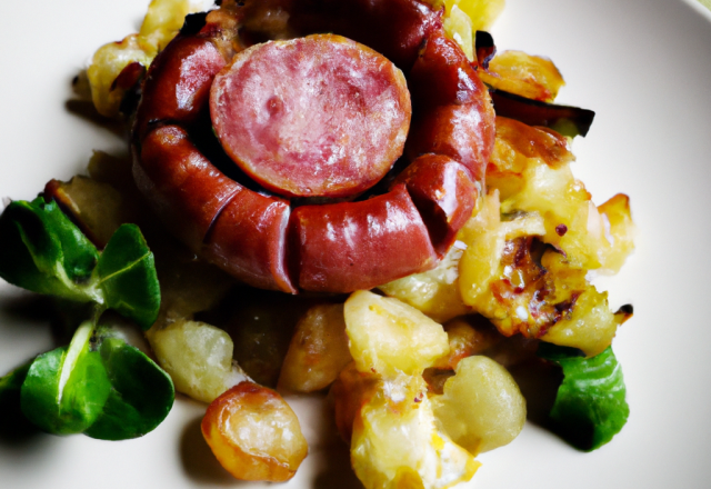 Croustillant d'andouille de Vire au Pommeau