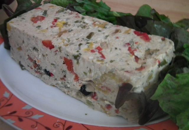 Terrine de poulet aux 3 poivrons