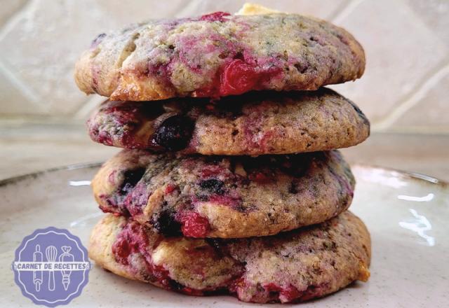 Cookies fruits rouges et chocolat blanc