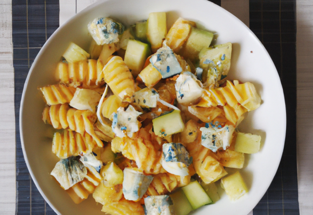 Salade de Fusilli Melon, Gorgonzola