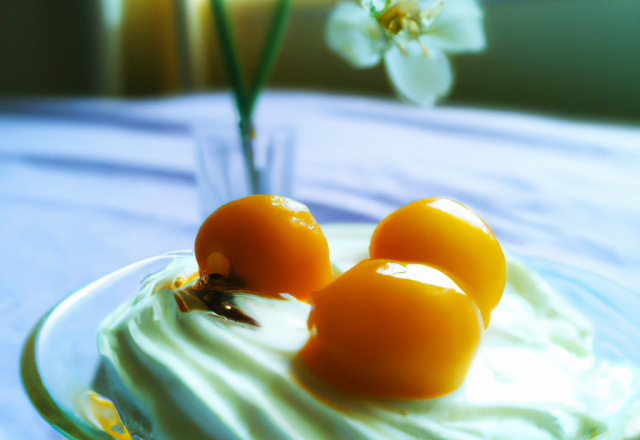 Mirabelles à la chantilly de chèvre