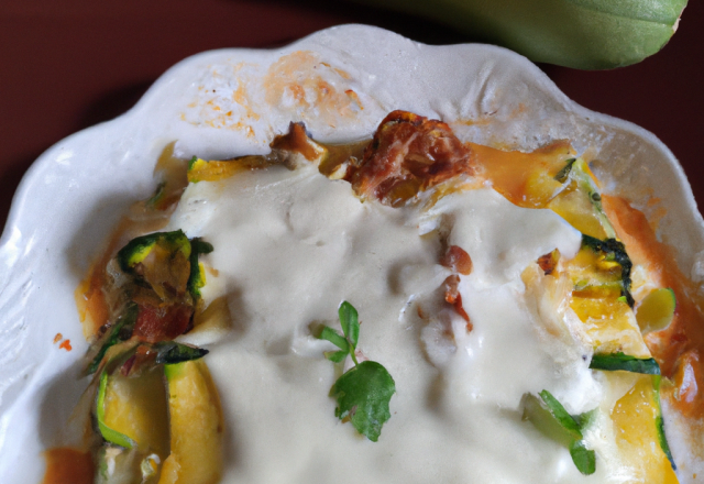 Lasagnes légères aux courgettes et fromage frais