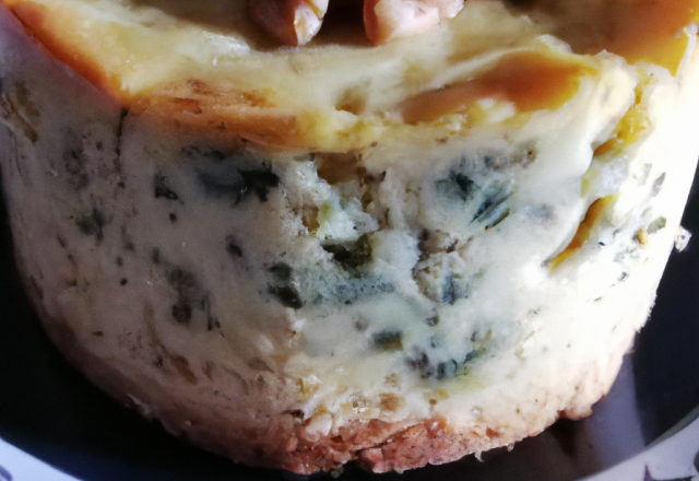 Cake roquefort, noix