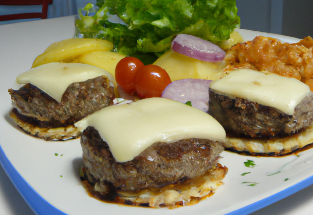 Hamburgers parmentier enrubanés au brebis