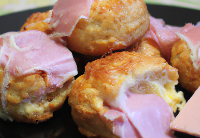 Gougères au reblochon et jambon