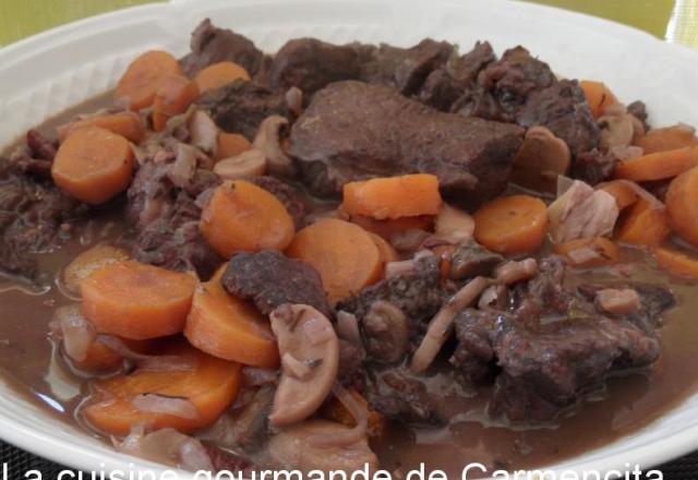 Bœuf Bourguignon aux carottes