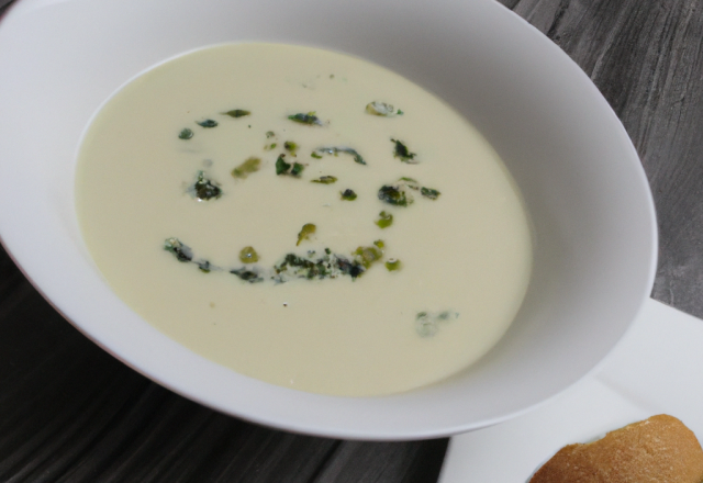 Potage de poireau au gorgonzola