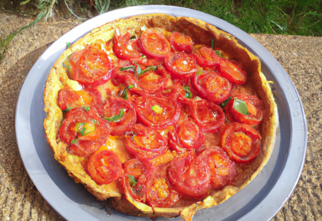 Tarte aux tomates confites maison