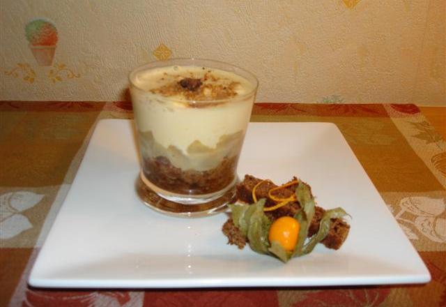 Tiramisu épices poires caramel