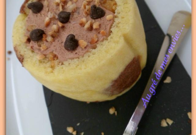 Biscuit Joconde, mousse aux 2 chocolats et cœur fondant