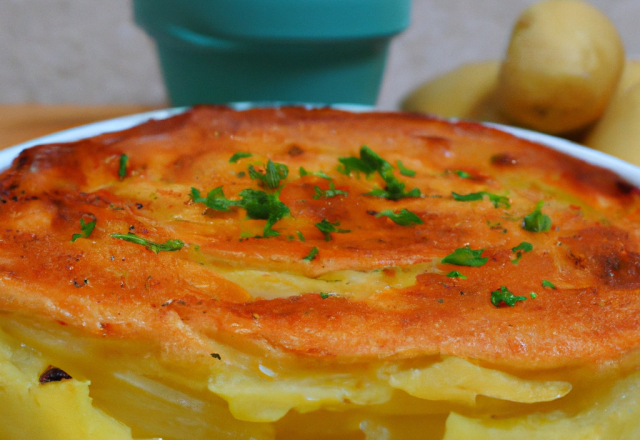 Flan de pomme de terre à  l'échalote