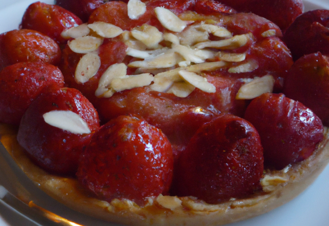 Tarte aux fraises et aux amandes