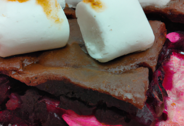 Brownie framboise et crème de chamallows