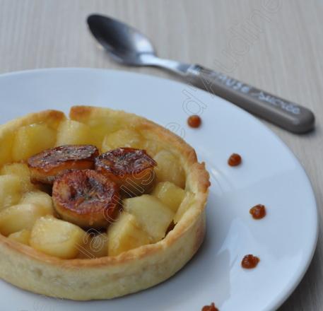 Tartelettes de pommes et bananes caramélisées