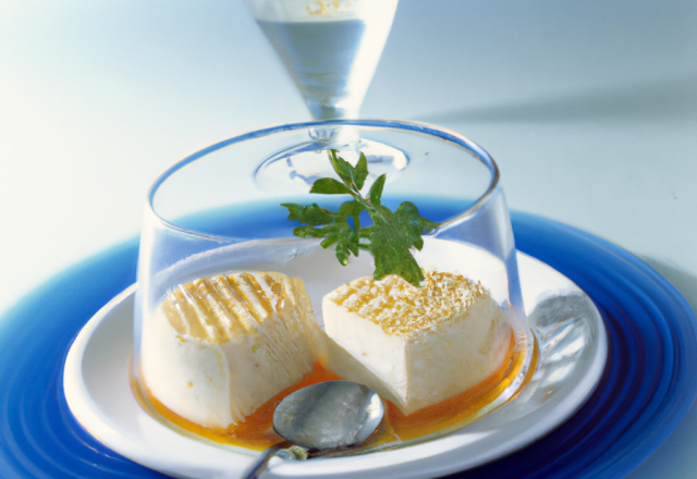 Mousse au roquefort en gelée de muscat