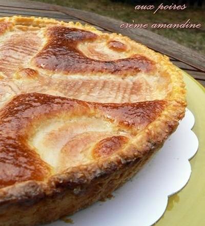 Tarte aux poire et crème amandine