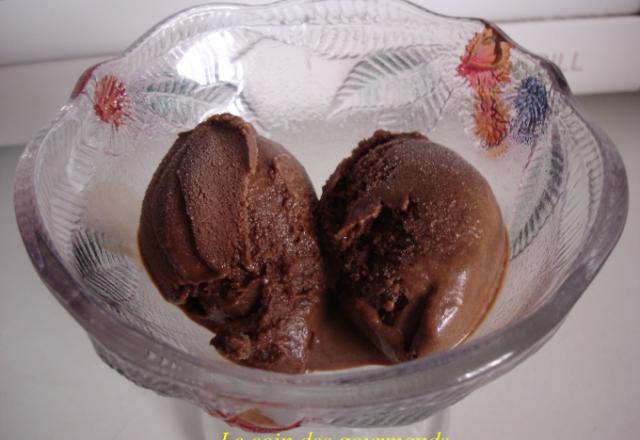 Glace au chocolat, au lait de soja