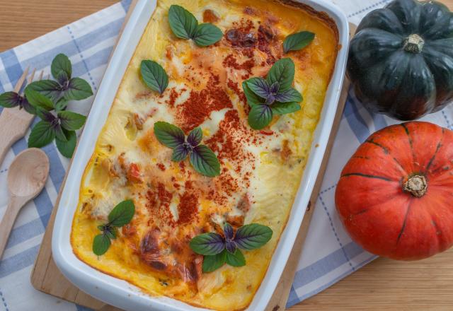 Lasagnes à la courge et à la mozzarella