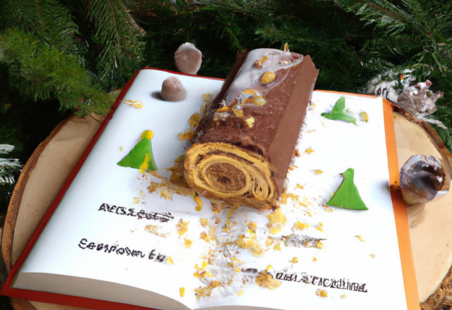 Bûche de Noël aux biscuits de Savoie